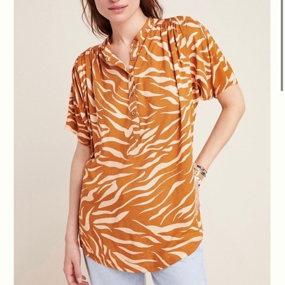 Anthropologie Maeve Cedar Windham Tunic